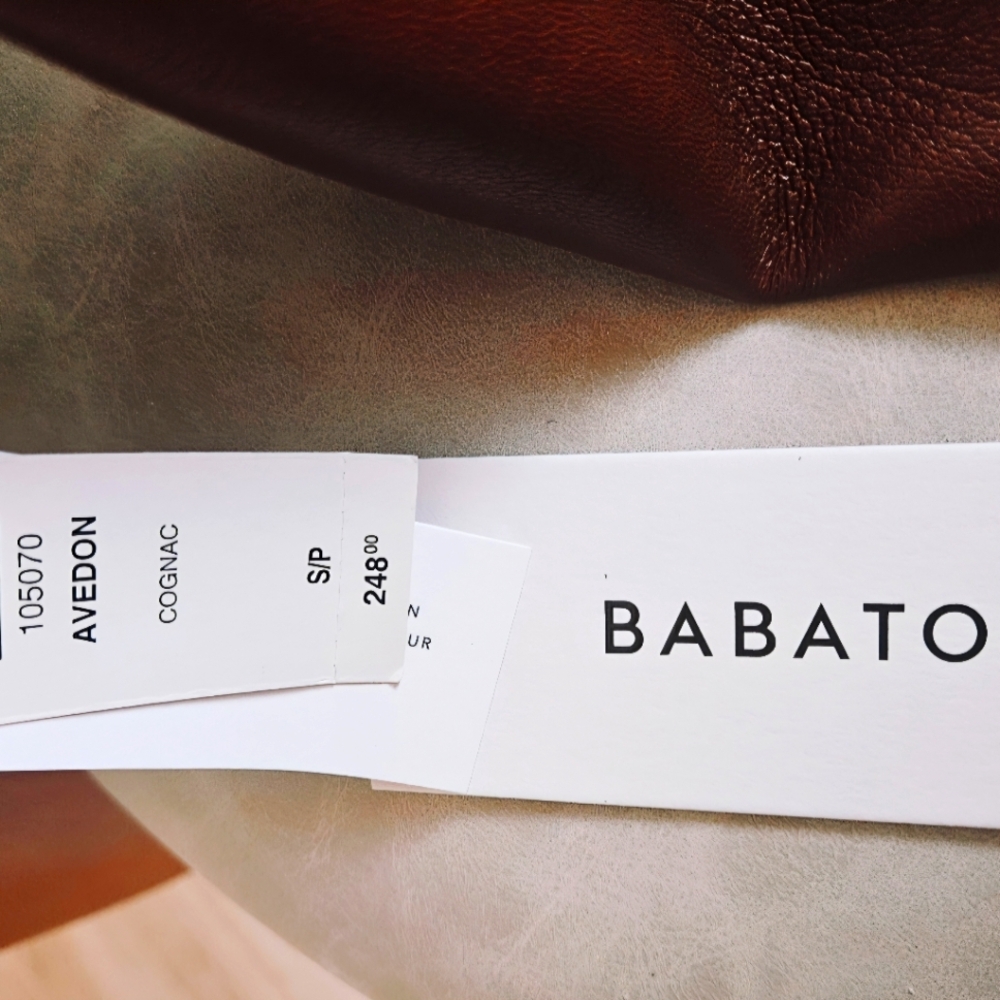 Babaton Vegan Leather Bomber Jacket – Cognac Brown, Size S - Picture 5 of 6